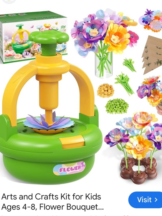 Other - Kids Flower Bouquet Arts & Crafts Kit - Green & Yellow